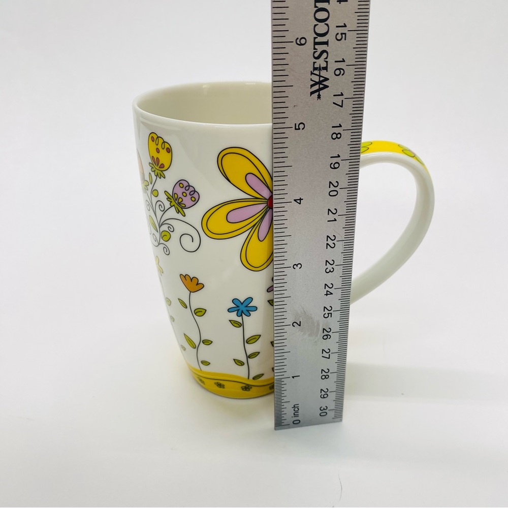 Burton + Burton Whirly Twirly Whimsical Floral Mug Coffee Cup - Picture 8 of 9